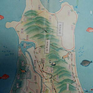 昭和戦前「青森県産業分布図(地図)」30万分の1 63×54㎝程 ※破れ・シミ・汚れのある古物です。の画像3