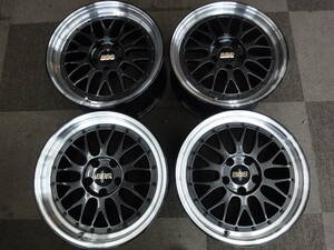 リペアー済み　ハイパーブラック再塗装★BBS　LM　LMP071/LM072　17インチ　8J+35　9J+35　PCD114.3-5H★スカイライン　シルビア　Z32