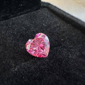 モアサナイト ピンク pink ハートカット 1.0CT 6.5mm ルース 裸石 証明書付 人工ダイヤモンド ハート型 桜色 sakura さくら モアッサナイト