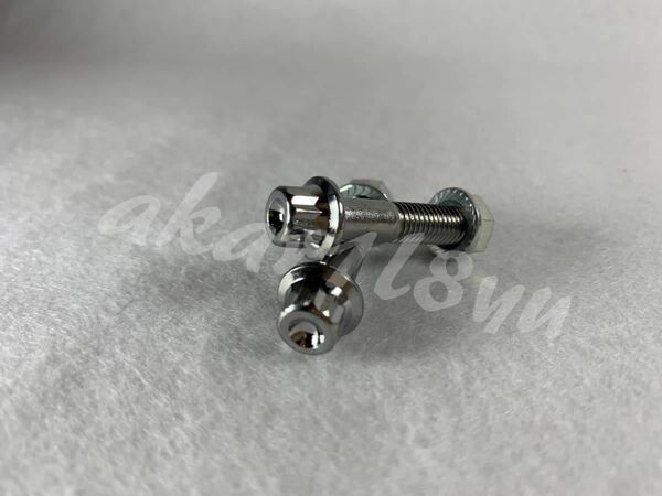 (送料無料)(新品)ピアスボルト M7×32mm クロームメッキ ナット付 40本【リバレル/フッツーラ/ケーニッヒ/MAE/BBS RS/SSR/OZ/エアサス】h