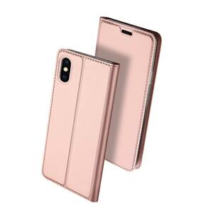 【送料無料】iPhone XS Max 専用 ケース 手帳型ケース カバー　定期入れ ポケット シンプル スマホケース ローズゴールド