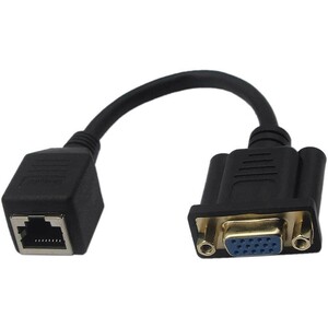 【送料無料】VGA to LAN/RJ45 15CM マルチメディアビデオ用Cat5 / 6イーサネットLAN VGA延長ケーブル VGAメス to LANメス