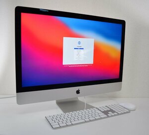 【美品】Apple iMac 27インチワイド液晶/Core i5-6500/8GB/Fusion Drive(HDD 1TB+SSD 24GB)/A1419【1023】※同梱不可