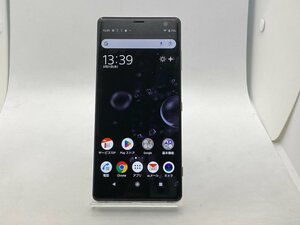 【中古・ジャンク】液晶焼け 背面割れ SONY Xperia XZ3 SOV39 au解除版SIMフリー シルバー NW利用制限〇 本体 A-43507