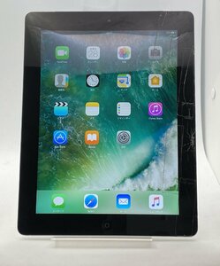 【中古・ジャンク】液晶割れ Apple iPad 4th 16GB Wi-Fi＋C au ブラック NW利用制限〇 本体 A-16256