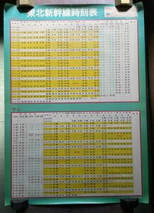 仙台鉄道管理局 昭和59年 東北新幹線 時刻表 国鉄 1984年 ポスター