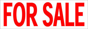  simple horizontal signboard [FOR SALE( red )][ real estate ] outdoors possible 