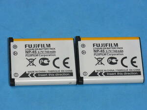 FUJI FILM 未使用品 純正バッテリー NP-45 ２個 管理511