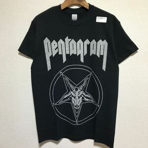 [即決古着]PENTAGRAM/ペンタグラム/RELENTLESS Tシャツ/バンドT/2006年コピーライト/ブラック/GILDAN(ギルダン)製/Mサイズ/未使用