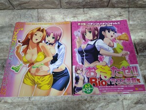 説明必読 テクモ パチンコ＆パチスロギャルズ イラストレーションズ 2冊セット Rio de channel DX! イラスト集 ポスター リオ