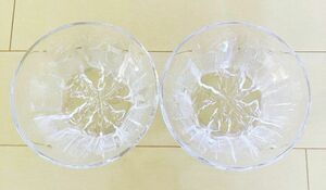 ガラス皿　盛り皿　取り皿　かき氷　昭和レトロ ガラス器 鉢 深 ガラス 花型 デザート皿 小鉢