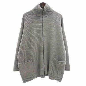 DEVOA 23AW ジップアップ ニット ブルゾン ジャケット グレー メンズ3