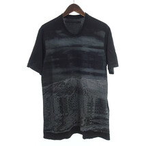 JULIUS 20SS AVALANCHE MESH PRINT T メッシュ Tシャツ ブラック メンズ1_画像1