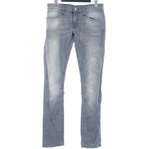 【特別価格】NUDIE JEANS Tight Long John ジョン デニム パンツ グレー メンズW28L32