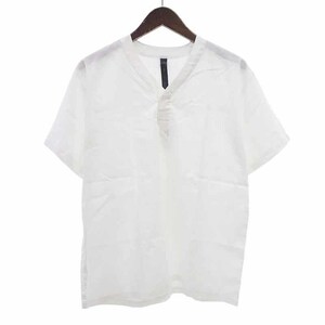 【特別価格】WJK 4835 cf46 j-V-neck henly shirts ヘンリー シャツ ホワイト メンズS