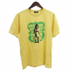 HYSTERIC GLAMOUR YOUR LIFE pt プリント 半袖 Tシャツ イエロー メンズM