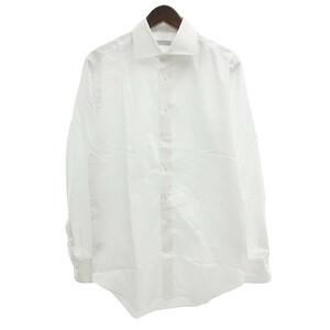 【特別価格】BARNEYS NEWYORK コットン 長袖 ドレス シャツ ホワイト メンズ40