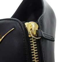 【PRICE DOWN】GIUSEPPE ZANOTTI ダブルジップ レザースリッポン スニーカー ブラック メンズ42_画像7