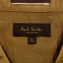 【特別価格】PAUL SMITH アセテート 光沢 長袖シャツ ブラウン メンズXL_画像3