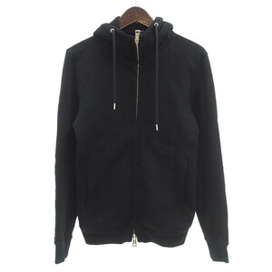 AKM J039 CTN046 NECK ZIP PARKA ネック ジップ パーカー ブラック メンズS