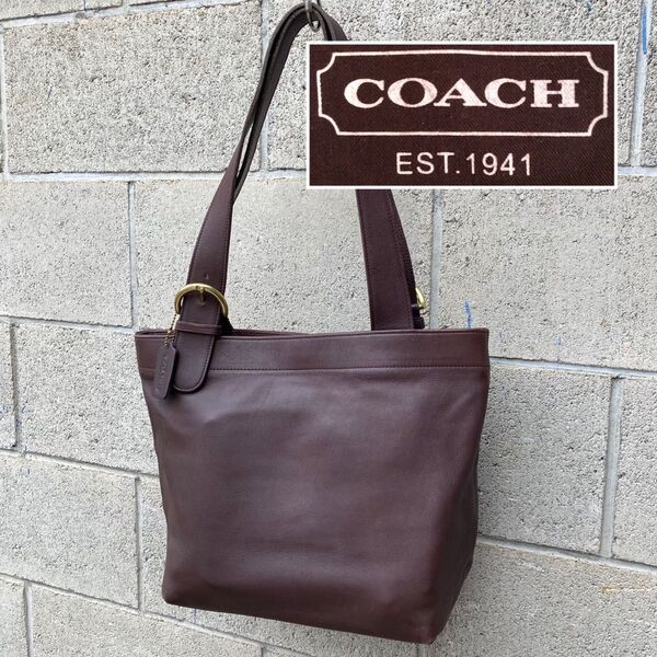 オールドコーチ COACH トートバッグ レザー ブラウン オシャレ 送料込