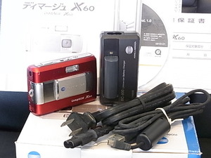 ◆◆ コニカミノルタ (KONICAMINOLTA) コンパクトデジタルカメラ DiMAGE Ｘ６０ + 付属品 ◆◆