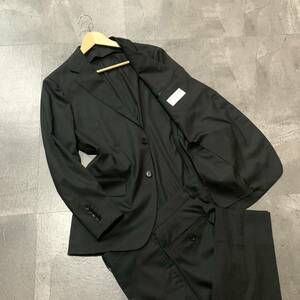 B ☆美品/ 極上!!Loro Piana ロロピアーナ社製生地 TOMORROWLAND PILGRIM トゥモローランド 上下 セットアップ スーツ size:46 紳士服 BLK