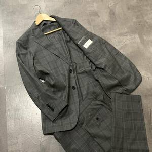 B * beautiful goods / finest quality!!Loro Piana Loro Piana company manufactured cloth TOMORROWLAND PILGRIM Tomorrowland top and bottom setup .. pattern suit 46 gentleman clothes 