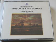エラート盤　アニー・ダルコのピアノ　メンデルスゾーン無言歌1-24　2CD_画像1
