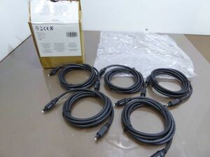 unused goods Amazon Basic optical digital audio TOSLINK cable 1.8m×5 pcs set box equipped free shipping 