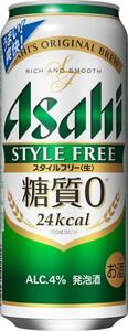 重120 O23-12 1円～訳あり アサヒスタイルフリー Alc.4％ 500ml×24缶入り 2ケース 合計48缶　同梱不可・まとめて取引不可