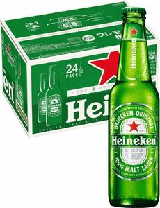 100 O21-75 1円～訳あり Heineken(ハイネケン) 瓶ビール Alc.5％ 330ml×24本入り 1ケース　同梱不可・まとめて取引不可