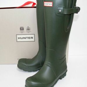 定価19250 新品 本物 HUNTER 靴 オリジナル トールブーツ サイドアジャスタブル MFT9007RMA ハンター JP25 UK6 US7 EU39 No.076 栄の画像1