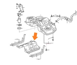 トヨタ マーク2 JZX110 110系 新品 純正 2002/10-2004/11 ガソリンタンク プロテクター 燃料タンク ガード フューエルタンク T0847-2