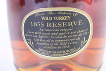 【ト足】 未開栓 ワイルドターキー 1855 リザーブ バーボン WILD TURKEY RESERVE 750ml CC360CAA1D_画像3