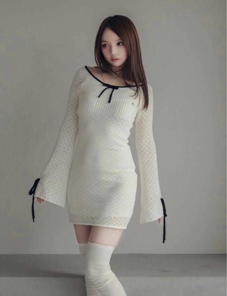 新品未使用　アンドマリー　andmary Lily crochet mini dress