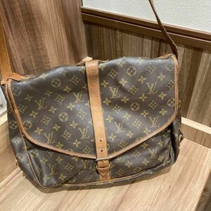 LOUIS VUITTON ルイヴィトン モノグラム ソミュールGM ショルダーバッグ ハンドバッグ ブラウン レディース