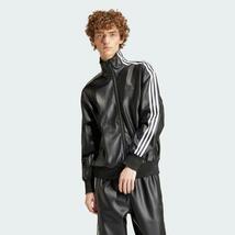 L 国内正規品 adidas Originals フェイクレザー アディカラー スリーストライプス ファイヤーバード トラックスーツジャケット IZ4033 新品_画像2