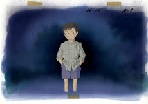 ★スタジオジブリ おもひでぽろぽろ /オリジナル背景つきセル画 / あべくん cut36-13,A5 / 監督:高畑勲さん_画像1