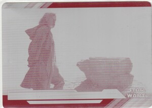 1/1 2018 topps star wars episode 8 series 2 ☆ Luke Skywalker Printing Plate Magenta 1 OF 1 The Last Jedi