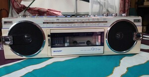 昭和レトロ SHARP シャープ ステレオ ラジカセ AM FM QT7-DX