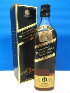 aet2542 【送料無料・未開栓】JOHNNIE WALKER ジョニー ウォーカー BLACK LABEL 黒 ブラックラベル 12年 750ml 43% 古酒