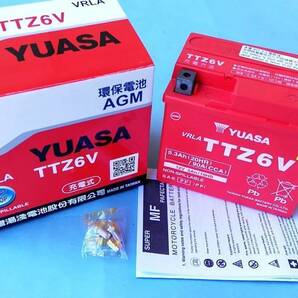 YUASA 台湾ユアサ TTZ6V バッテリー 充電済 互換 YTZ6V YTX5L-BS FTZ6V GTZ6V Dio Z4 ズーマー PCX125 CBR125R XVS250 セロー250 VTR250の画像1