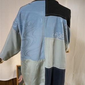 チュニック Mサイズ シルク 中古品 着物 リメイク パッチワークの画像3