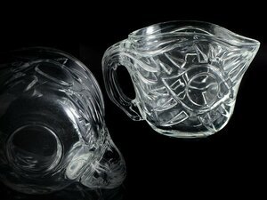 【雲】某名家買取品 非売品 岡本太郎 OKAMOTO TARO ガラス製 まつげ アイスペール 氷入れ 古美術品(硝子旧家蔵出)A2900y