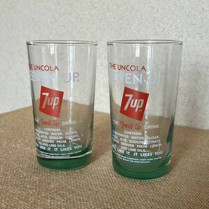 7up グラデーション グラス2個セット / 7up gradation glasses Vintage