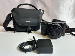 SK18-194-SONYα6000ソニー 充電器有 通電動作確認済み メンテナンス済 美品 レンズおまけ有 