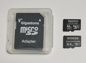 microSDカード 64GB 2枚 アダプター付き