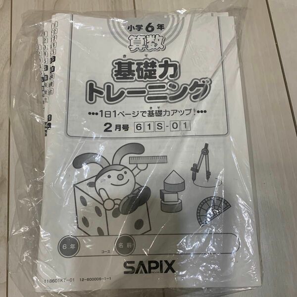 サピックス 算数 6年基礎力トレーニング　2018年　書き込みあり