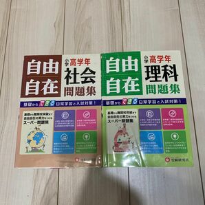 自由自在　小学高学年　理科　社会　問題集　2冊　書き込みなし